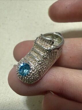Sterling Silver 925 engraved Casey charm birthstone shoe